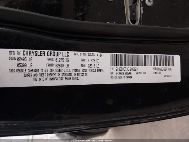 45323046 :رقم المزاد ، 2C3CDXCT3EH285123 vin ، 2014 Dodge Charger R/t مزاد بيع