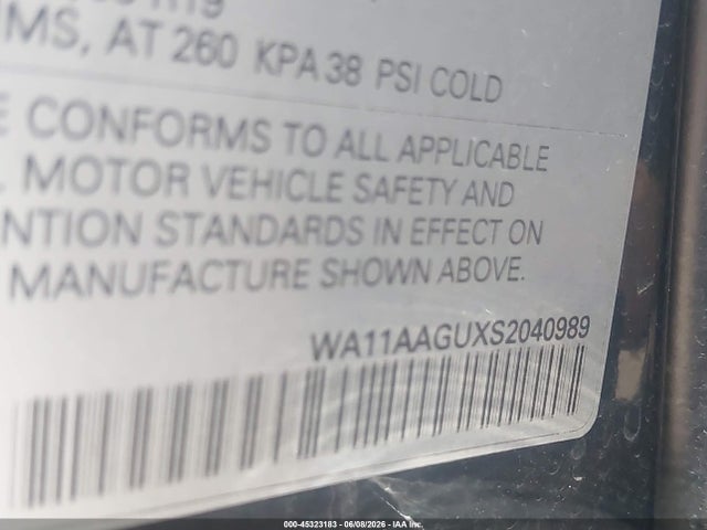 Aukcja sprzedaży 2025 Audi All-new Q5 Premium Tfsi Quattro S Tronic, vin: WA11AAGUXS2040989, numer aukcji: 45323183