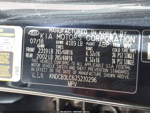 KIA NIRO LX 2018 KNDCB3LC6J5210296 Image 9