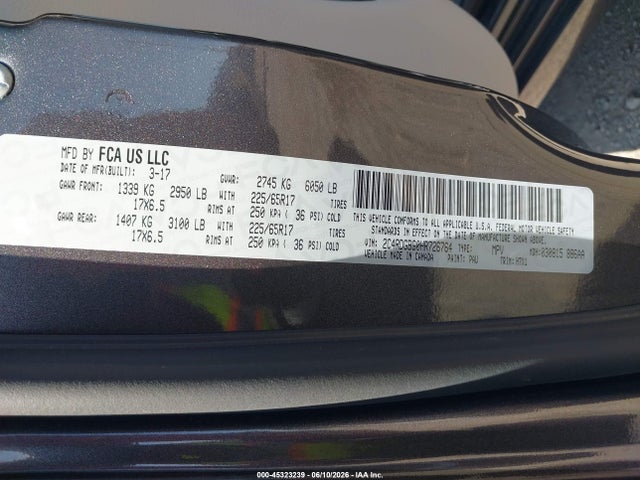 Dodge Grand Caravan Se 2017 2C4RDGBG0HR726764 Image 9