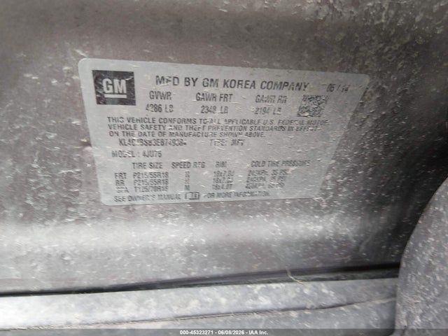 Aukcja sprzedaży 2014 Buick Encore Convenience, vin: KL4CJBSB3EB749384, numer aukcji: 45323271