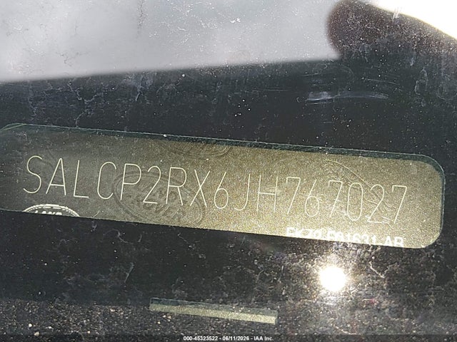 45323522 :رقم المزاد ، SALCP2RX6JH767027 vin ، 2018 Land Rover Discovery Sport Se مزاد بيع