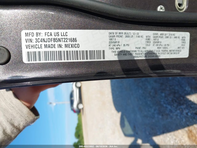 Jeep Compass Latitude Lux 4x4 2022 3C4NJDFB5NT221686 Image 9