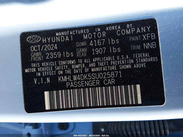 Продажа на аукционе авто 2025 Hyundai Elantra N, vin: KMHLW4DK5SU025871, номер лота: 45323627