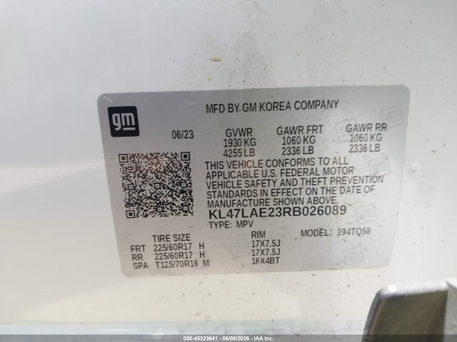 Продажа на аукционе авто 2024 Buick Envista Preferred Fwd, vin: KL47LAE23RB026089, номер лота: 45323641