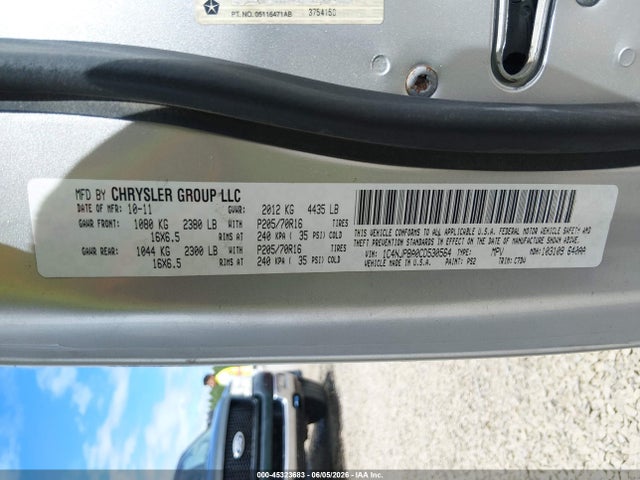 2012 Jeep Patriot Sport მანქანა იყიდება აუქციონზე, vin: 1C4NJPBA0CD530564, აუქციონის ნომერი: 45323683