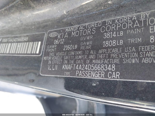 Продажа на аукционе авто 2013 Kia Forte Lx, vin: KNAFT4A24D5668348, номер лота: 45323744