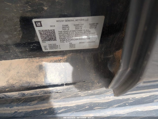 GMC Yukon Xl Slt 2019 1GKS2GKC0KR161793 Image 9