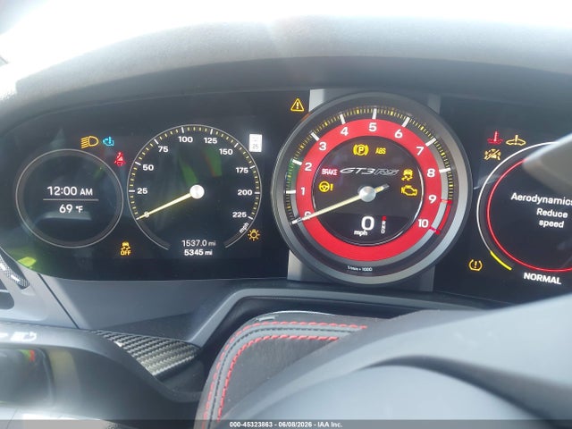 45323863 :رقم المزاد ، WP0AF2A95SS279609 vin ، 2025 Porsche 911 Gt3 Rs مزاد بيع