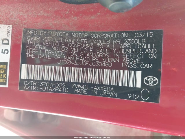 Toyota Prius V Three 2015 JTDZN3EU0FJ030480 Image 9