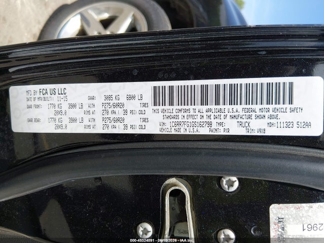 Aukcja sprzedaży 2016 Ram 1500 Express, vin: 1C6RR7FG1GS162798, numer aukcji: 45324091