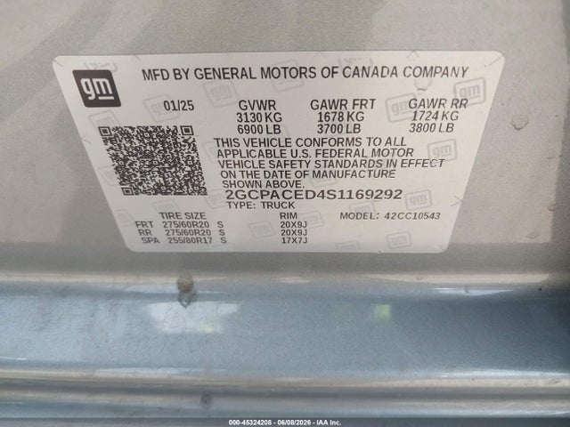 2GCPACED4S1169292 Chevrolet Silverado 1500 2wd Short Bed Lt