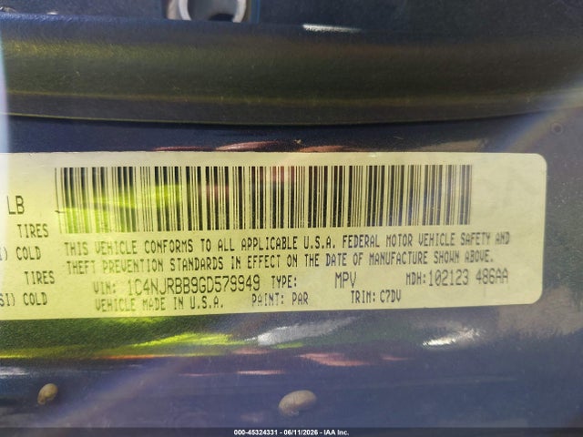1C4NJRBB9GD579949 Jeep Patriot Sport