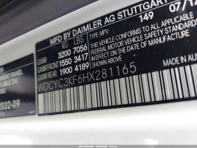 Aukcja sprzedaży 2017 Mercedes-benz G 550 4matic, vin: WDCYC3KF6HX281165, numer aukcji: 45324491