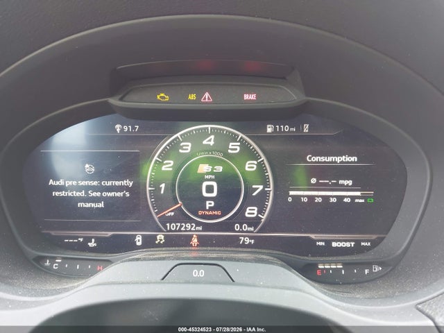 45324523 :رقم المزاد ، WAUB1GFF3J1069493 vin ، 2018 Audi S3 2.0t Premium Plus/2.0t Tech Premium Plus مزاد بيع