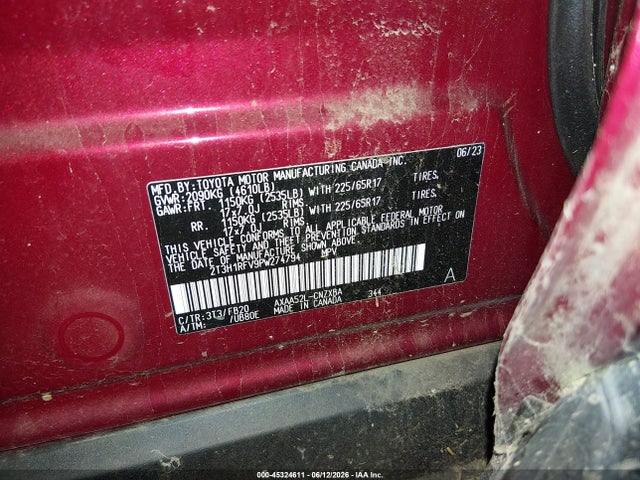 2T3H1RFV9PW274794 Toyota RAV4 LE
