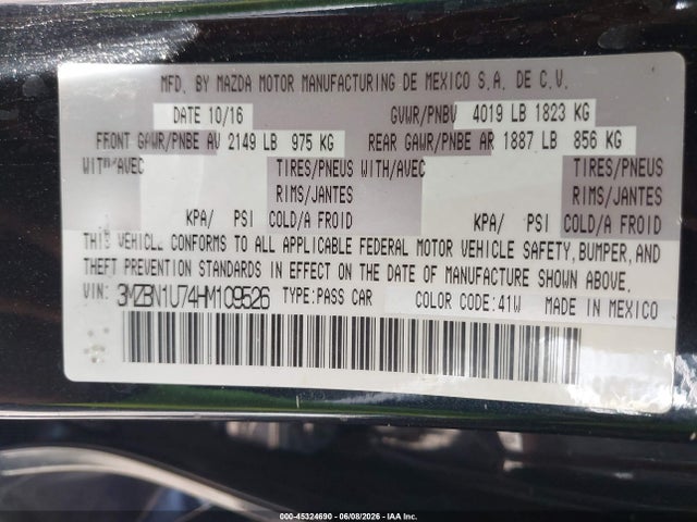 Mazda Mazda3 Sport 2017 3MZBN1U74HM109526 Image 9