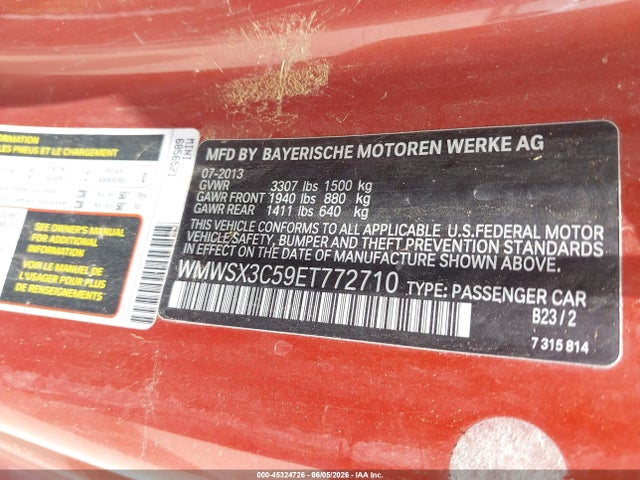 Aukcja sprzedaży 2014 Mini Coupe Cooper S, vin: WMWSX3C59ET772710, numer aukcji: 45324726