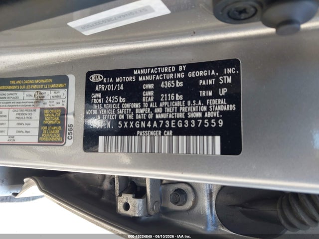 KIA OPTIMA EX 2014 5XXGN4A73EG337559 Image 9