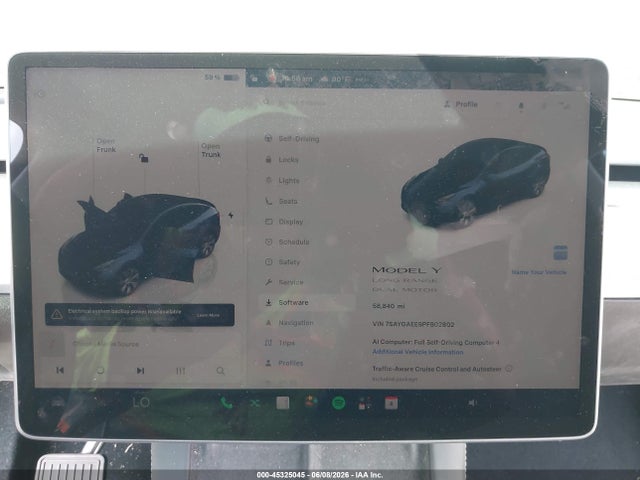 Продаж на аукціоні авто 2023 Tesla Model Y Awd/long Range Dual Motor All-wheel Drive, vin: 7SAYGAEE9PF902802, номер лоту: 45325045