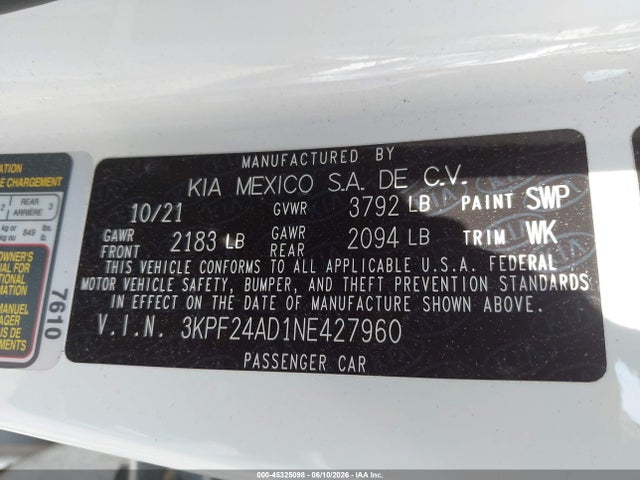 KIA Forte Lxs 2022 3KPF24AD1NE427960 Image 9
