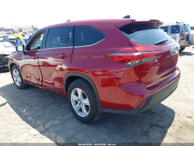 Aukcja sprzedaży 2022 Toyota Highlander Hybrid Le, vin: 5TDBBRCH4NS561024, numer aukcji: 45325101