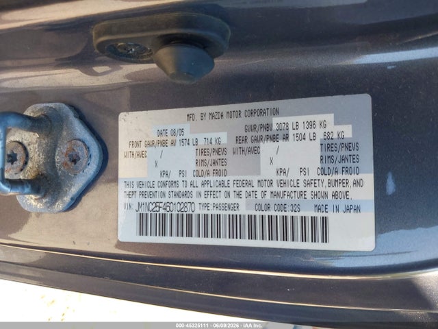 Aukcja sprzedaży 2006 Mazda Mx-5 Miata Touring, vin: JM1NC25F460102870, numer aukcji: 45325111