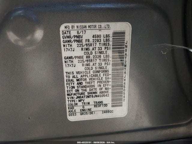 Nissan ROGUE SV 2018 JN8AT2MT6JW450542 Image 9