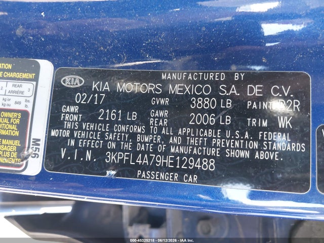 KIA FORTE LX 2017 3KPFL4A79HE129488 Image 9