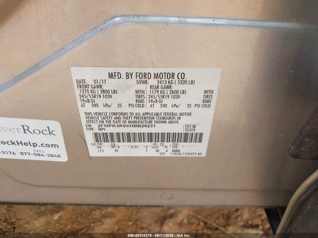 Ford Edge Titanium 2017 2FMPK3K9XHBB29231 Image 9
