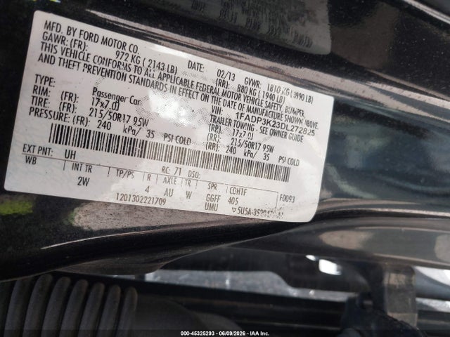Продажа на аукционе авто 2013 Ford Focus Se, vin: 1FADP3K23DL272825, номер лота: 45325293