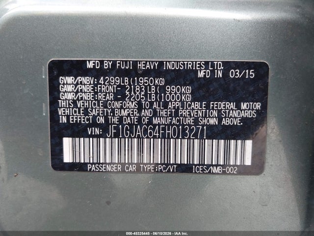 Subaru Impreza 2.0i Premium 2015 JF1GJAC64FH013271 Image 9