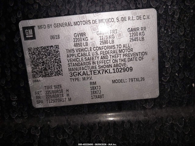 GMC Terrain Sle 2019 3GKALTEX7KL102909 Image 9