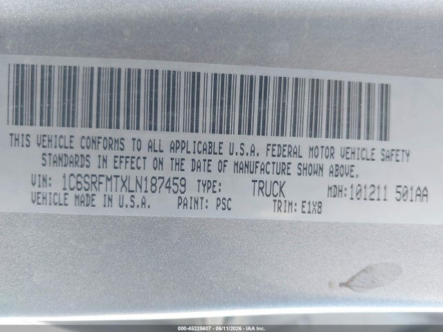1C6SRFMTXLN187459 RAM 1500