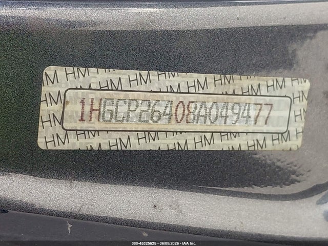 Продажа на аукционе авто 2008 Honda Accord 2.4 Lx-p, vin: 1HGCP26408A049477, номер лота: 45325625