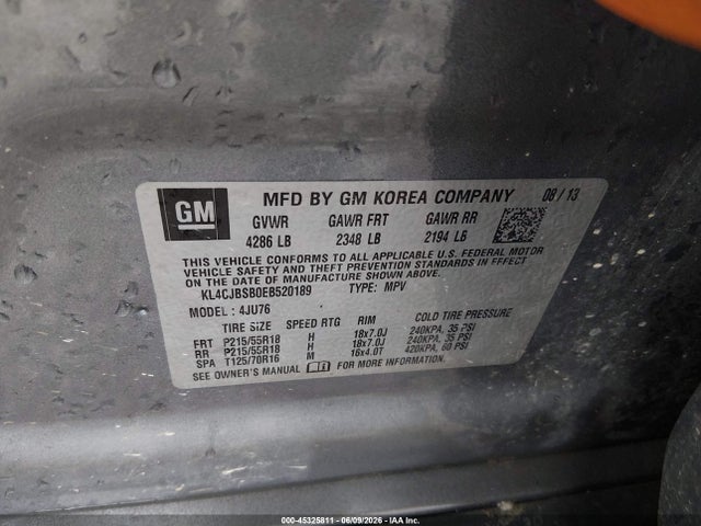 Продажа на аукционе авто 2014 Buick Encore Convenience, vin: KL4CJBSB0EB520189, номер лота: 45325811