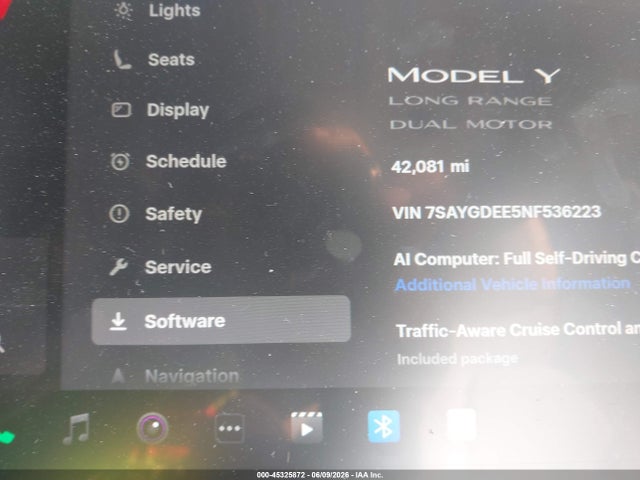 Aukcja sprzedaży 2022 Tesla Model Y Long Range Dual Motor All-wheel Drive, vin: 7SAYGDEE5NF536223, numer aukcji: 45325872