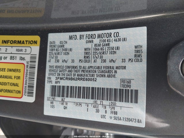 3FMCR9B62RRE60052 Ford Bronco Sport Big Bend