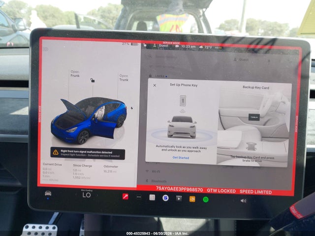 Продажа на аукционе авто 2023 Tesla Model Y Awd/long Range Dual Motor All-wheel Drive, vin: 7SAYGAEE3PF968570, номер лота: 45325943