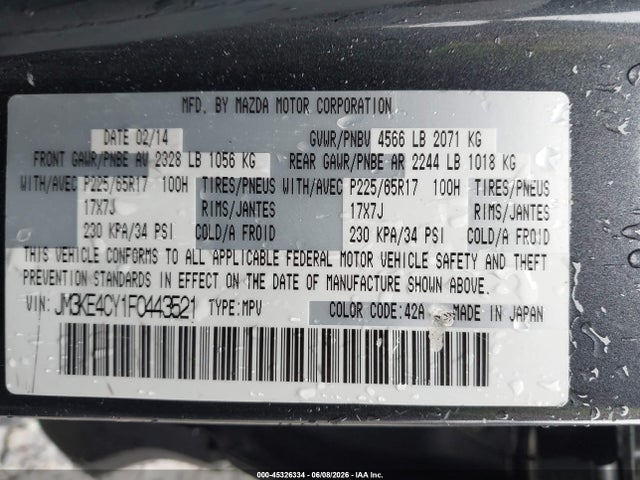 Mazda Cx-5 Touring 2015 JM3KE4CY1F0443521 Image 9