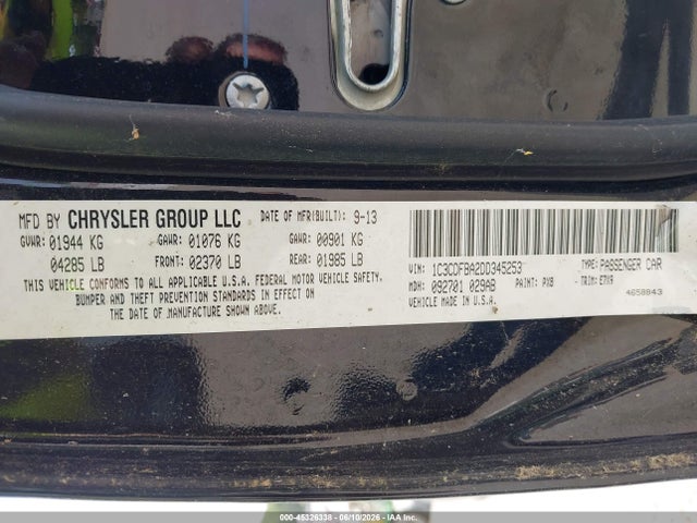 2013 Dodge Dart Sxt მანქანა იყიდება აუქციონზე, vin: 1C3CDFBA2DD345253, აუქციონის ნომერი: 45326338