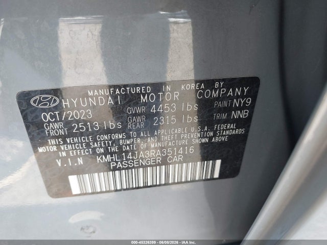 Hyundai SONATA SEL 2024 KMHL14JA3RA351416 Image 9
