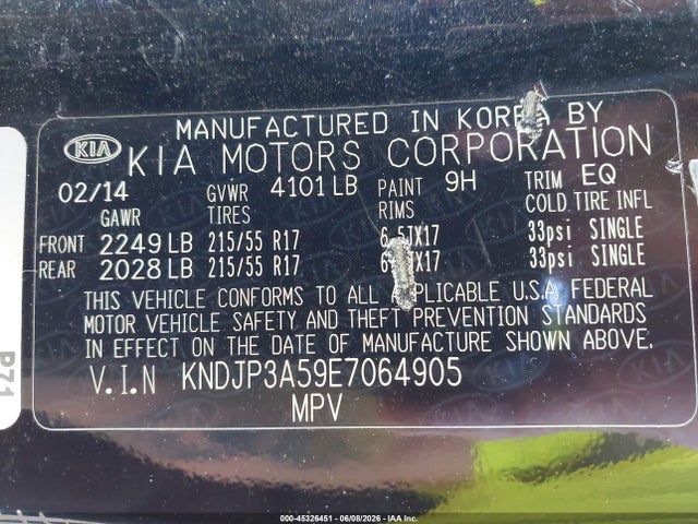 Aukcja sprzedaży 2014 Kia Soul +, vin: KNDJP3A59E7064905, numer aukcji: 45326451
