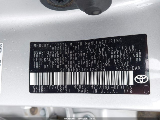 5YFB4MDE1RP129524 Toyota COROLLA LE