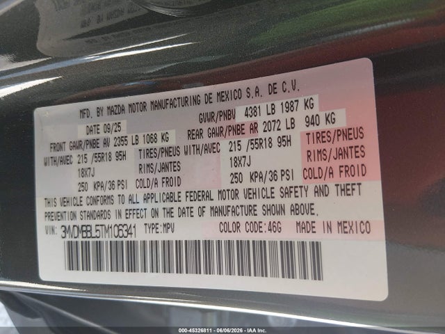 Продажа на аукционе авто 2026 Mazda Cx-30 2.5 S Select Sport, vin: 3MVDMBBL5TM106341, номер лота: 45326811
