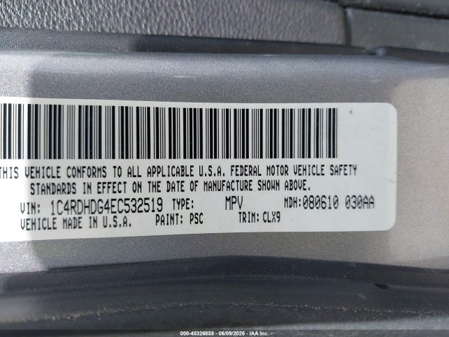 Aukcja sprzedaży 2014 Dodge Durango Limited, vin: 1C4RDHDG4EC532519, numer aukcji: 45326858