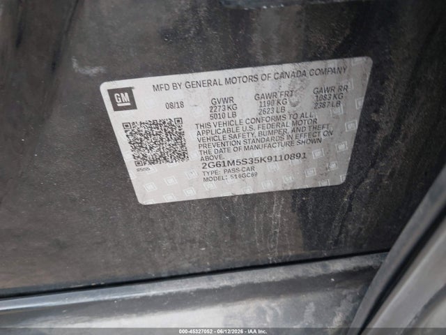 Aukcja sprzedaży 2019 Cadillac Xts Luxury, vin: 2G61M5S35K9110891, numer aukcji: 45327052