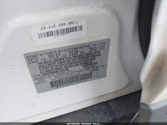 3N1CP5BV8LL544156 Nissan Kicks S Xtronic Cvt
