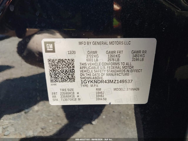 Продаж на аукціоні авто 2021 Cadillac Xt5 Premium Luxury, vin: 1GYKNDR43MZ149537, номер лоту: 45327103