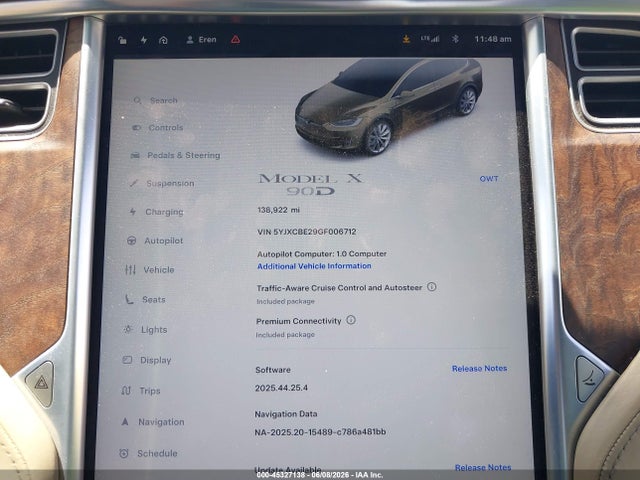 5YJXCBE29GF006712 Tesla Model X 60d/70d/75d/90d/p100d
